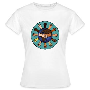 Pas de place pour le racisme - T-shirt Femme - blanc - Devant - AI Model Female 172 dark (172cm)