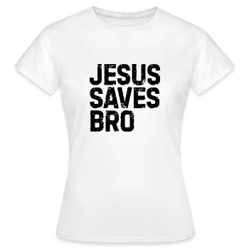 Jésus saves bro Jésus Faith don foi - T-shirt Femme - blanc - Devant - AI Model Female 172 dark (172cm)
