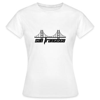 San Francisco - T-shirt Femme - blanc - Devant - AI Model Female 172 dark (172cm)