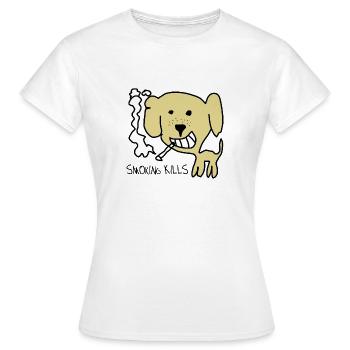 Smoking Kills - Frauen T-Shirt - Weiß - Vorne - AI Model Female 172 dark (172cm)