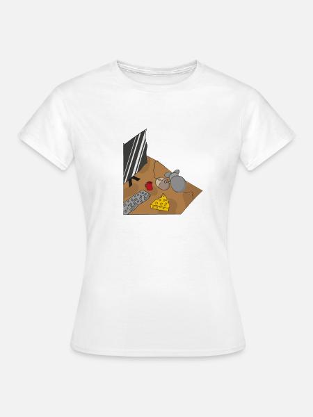 Maus mit Maus - Frauen T-Shirt - Weiß
