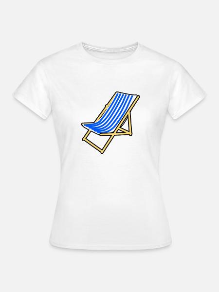 Liegestuhl - Frauen T-Shirt - Weiß