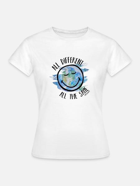 Alle unterschiedlich All the Same Smileyworld schwarz - Frauen T-Shirt - Weiß