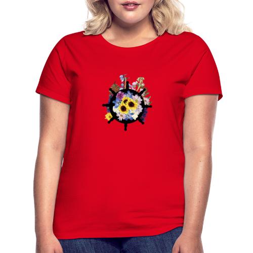 Blumen Steuerrad - Frauen T-Shirt