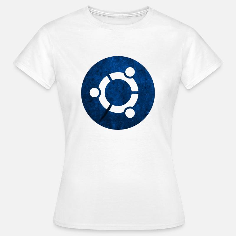 Ubuntu i blå blå - Dame-T-shirt - hvid