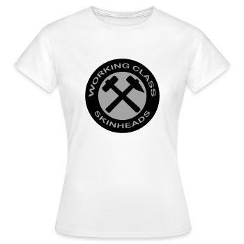 working class skinheads - Frauen T-Shirt - Weiß - Vorne - AI Model Female 172 dark (172cm)