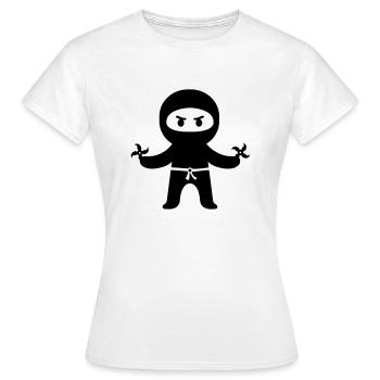 Ninja - T-shirt Femme - blanc - Devant - AI Model Female 172 dark (172cm)