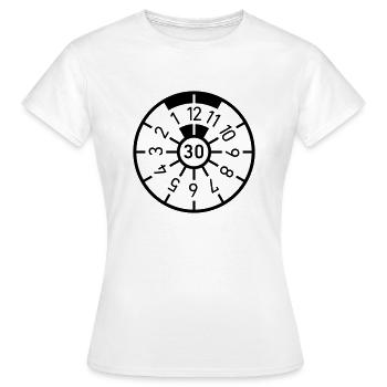 Anniversaire 30 Dreizig TÜV badge - T-shirt Femme - blanc - Devant - AI Model Female 172 dark (172cm)