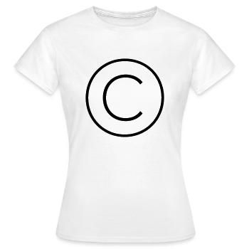 Copyright - T-shirt Femme - blanc - Devant - AI Model Female 172 dark (172cm)