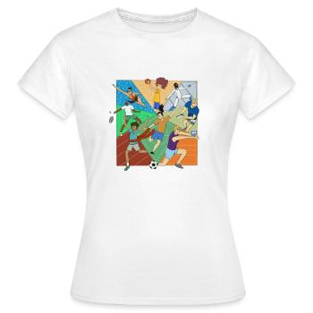Sportler - Frauen T-Shirt - Weiß - Vorne - AI Model Female 172 dark (172cm)