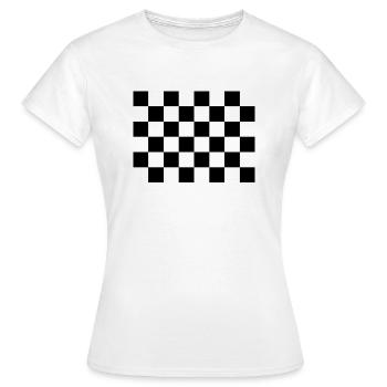 Racing Chequered Flag Racing Flag Motorsport Cars - T-shirt Femme - blanc - Devant - AI Model Female 172 dark (172cm)
