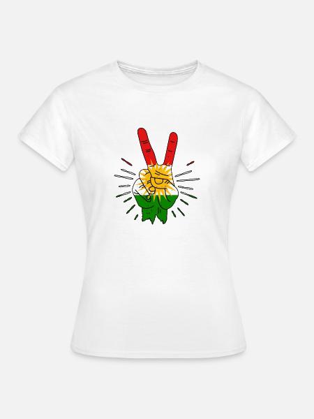 Kurdistan Peace Finger - Frauen T-Shirt - Weiß