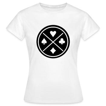 Card Symbols - Frauen T-Shirt - Weiß - Vorne - AI Model Female 172 dark (172cm)