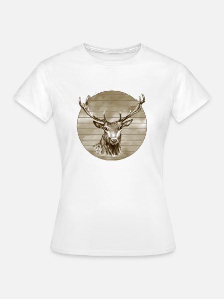Hirsch - Frauen T-Shirt - Weiß