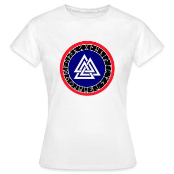 Boussole Viking Wotan - T-shirt Femme - blanc - Devant - AI Model Female 172 dark (172cm)