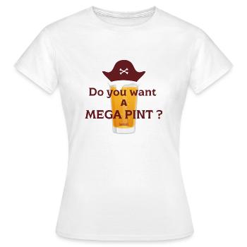 Möchten Sie ein Mega-Pint? - Frauen T-Shirt - Weiß - Vorne - AI Model Female 172 dark (172cm)