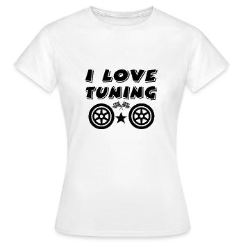 Tuning - Frauen T-Shirt - Weiß - Vorne - AI Model Female 172 dark (172cm)