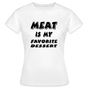 Viande - T-shirt Femme - blanc - Devant - AI Model Female 172 dark (172cm)