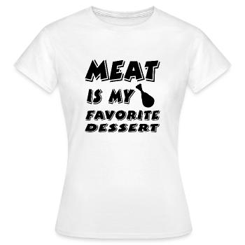 Viande - T-shirt Femme - blanc - Devant - AI Model Female 172 dark (172cm)