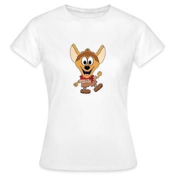 WANDERN - PFADFINDER - RANGER - NATUR - HYÄNE - Frauen T-Shirt - Weiß - Vorne - AI Model Female 172 dark (172cm)