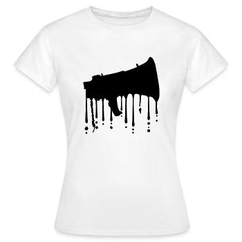 Graffiti Megafon Propaganda Lautsprecher - Frauen T-Shirt - Weiß - Vorne - AI Model Female 172 dark (172cm)