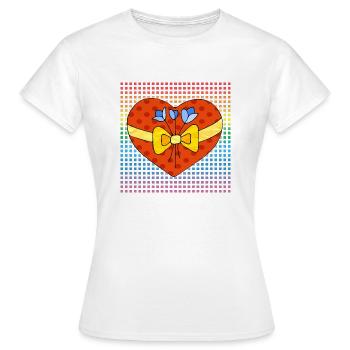 Cœur - T-shirt Femme - blanc - Devant - AI Model Female 172 dark (172cm)