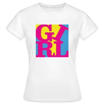 Girl WordPlay original art 7 - Women's T-Shirt - white - Front - AI Model Female 172 dark (172cm)