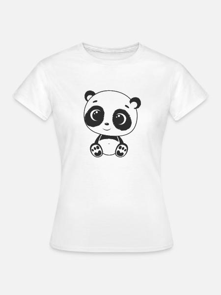 Süßer Panda - Frauen T-Shirt - Weiß