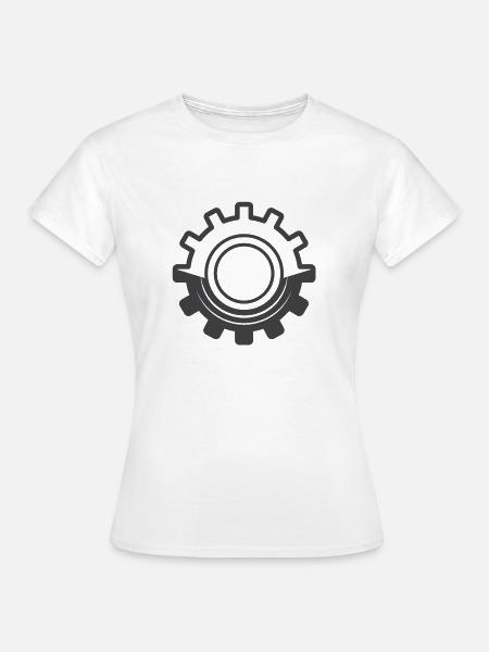 Zahnrad - Frauen T-Shirt - Weiß