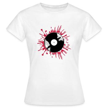Blood Drops Record Splashes of Color - Women's T-Shirt - white - Front - AI Model Female 172 dark (172cm)