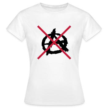 Aucun logo de symbole d'anarchie - T-shirt Femme - blanc - Devant - AI Model Female 172 dark (172cm)