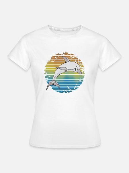 Delfin - Frauen T-Shirt - Weiß