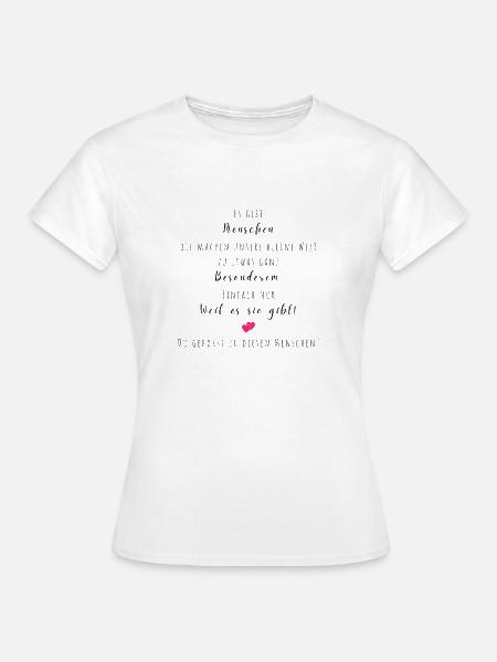 Geschenk Freundin, Danke dass es dich gibt - Frauen T-Shirt - Weiß