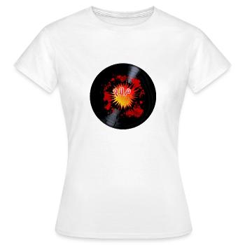 Explodierende Popmusik Long Play Record - Frauen T-Shirt - Weiß - Vorne - AI Model Female 172 dark (172cm)