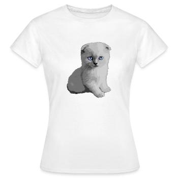 Cute Kitty Kitten - Women's T-Shirt - white - Front - AI Model Female 172 dark (172cm)