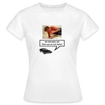 No Michael No - Women's T-Shirt - white - Front - AI Model Female 172 dark (172cm)