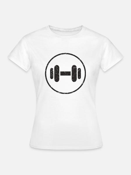 Hantel - Frauen T-Shirt - Weiß