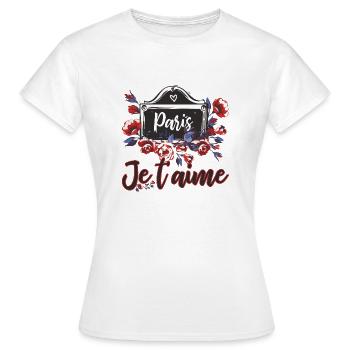 Plaques de rue Paris - T-shirt Femme - blanc - Devant - AI Model Female 172 dark (172cm)