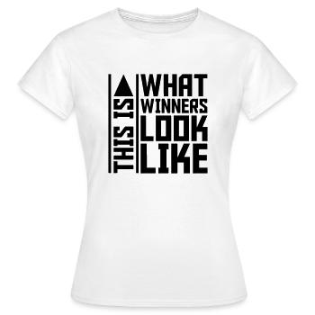 À quoi ressemblent les gagnants - T-shirt Femme - blanc - Devant - AI Model Female 172 dark (172cm)