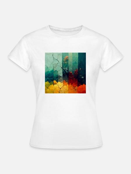 Saisonal degradierter Wald - Frauen T-Shirt - Weiß