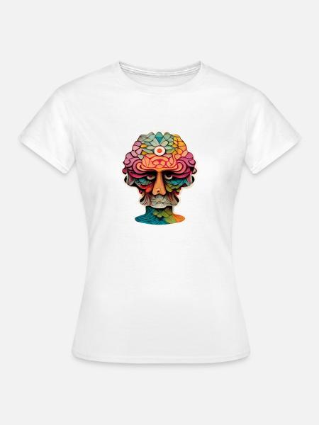 Psychedelic Head - Frauen T-Shirt - Weiß