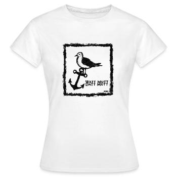 Sei eine Möwe, Scheiss drauf - Frauen T-Shirt - Weiß - Vorne - AI Model Female 172 dark (172cm)