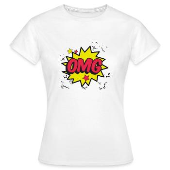 OMG WTF - T-shirt Femme - blanc - Devant - AI Model Female 172 dark (172cm)