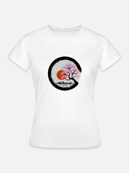 Sakura Horizont - Frauen T-Shirt - Weiß