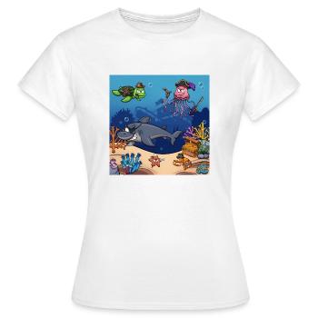 Piraten-Meeresbewohner - Frauen T-Shirt - Weiß - Vorne - AI Model Female 172 dark (172cm)
