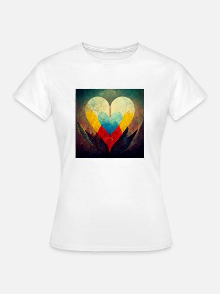 Friedensliebe Und Einheit - Frauen T-Shirt - Weiß