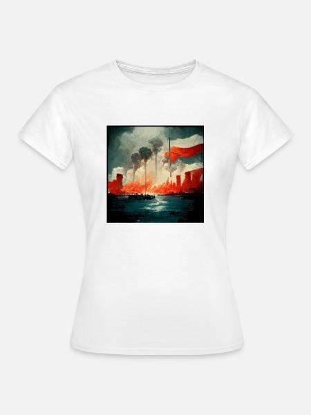 Kein Krieg Trauriges Gemälde - Frauen T-Shirt - Weiß