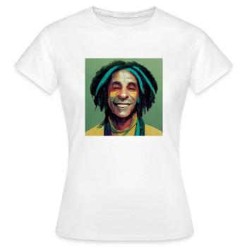 Rastafari-ölgemälde - Frauen T-Shirt - Weiß - Vorne - AI Model Female 172 dark (172cm)