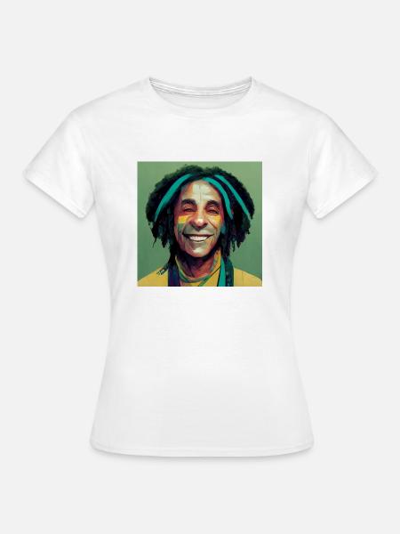 Rastafari-ölgemälde - Frauen T-Shirt - Weiß