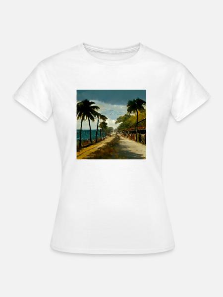 Jamaikanische Avenue - Frauen T-Shirt - Weiß
